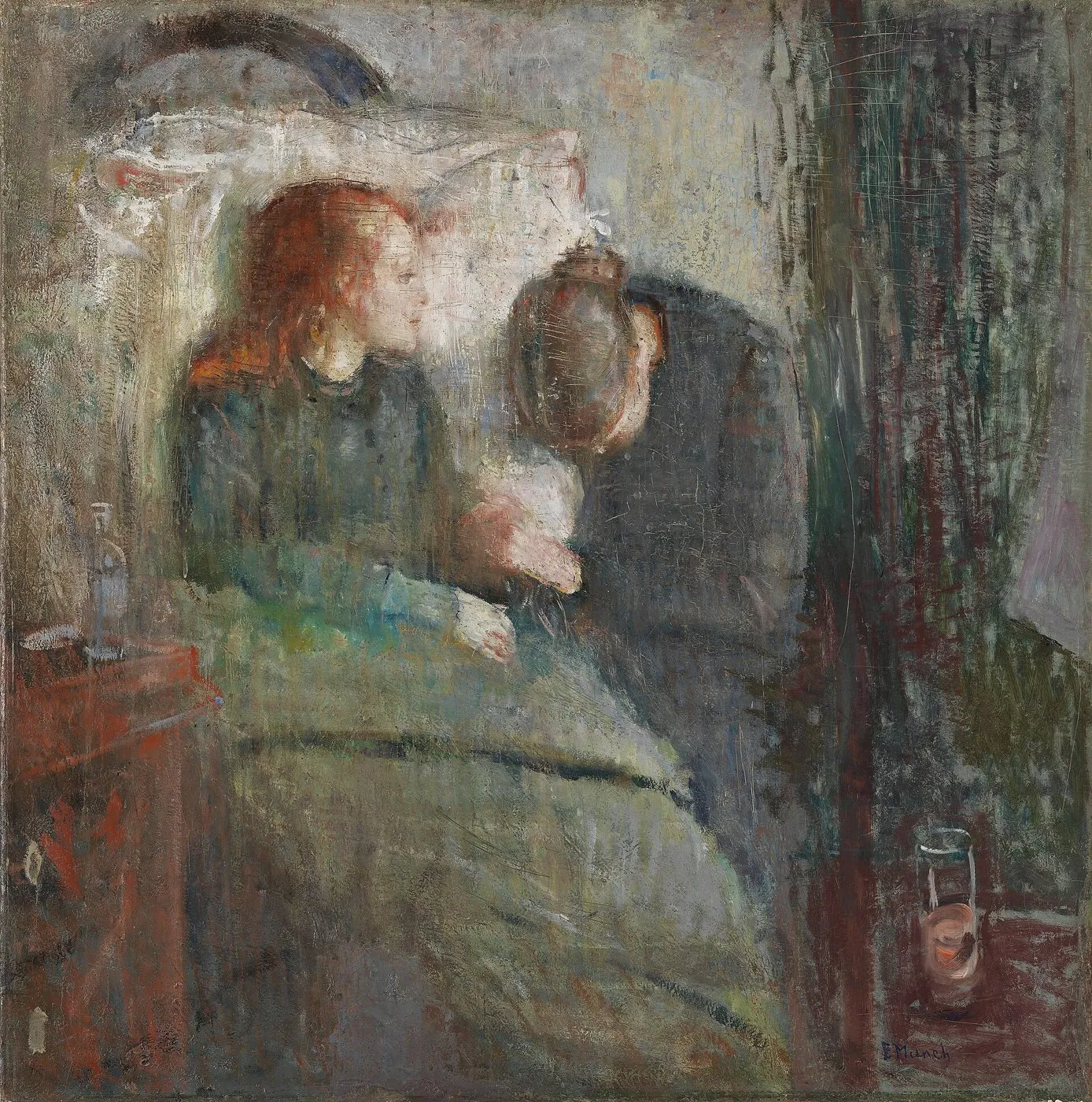 Illustration: The Sick Child. Painting by Edvard Munch, 1885–86