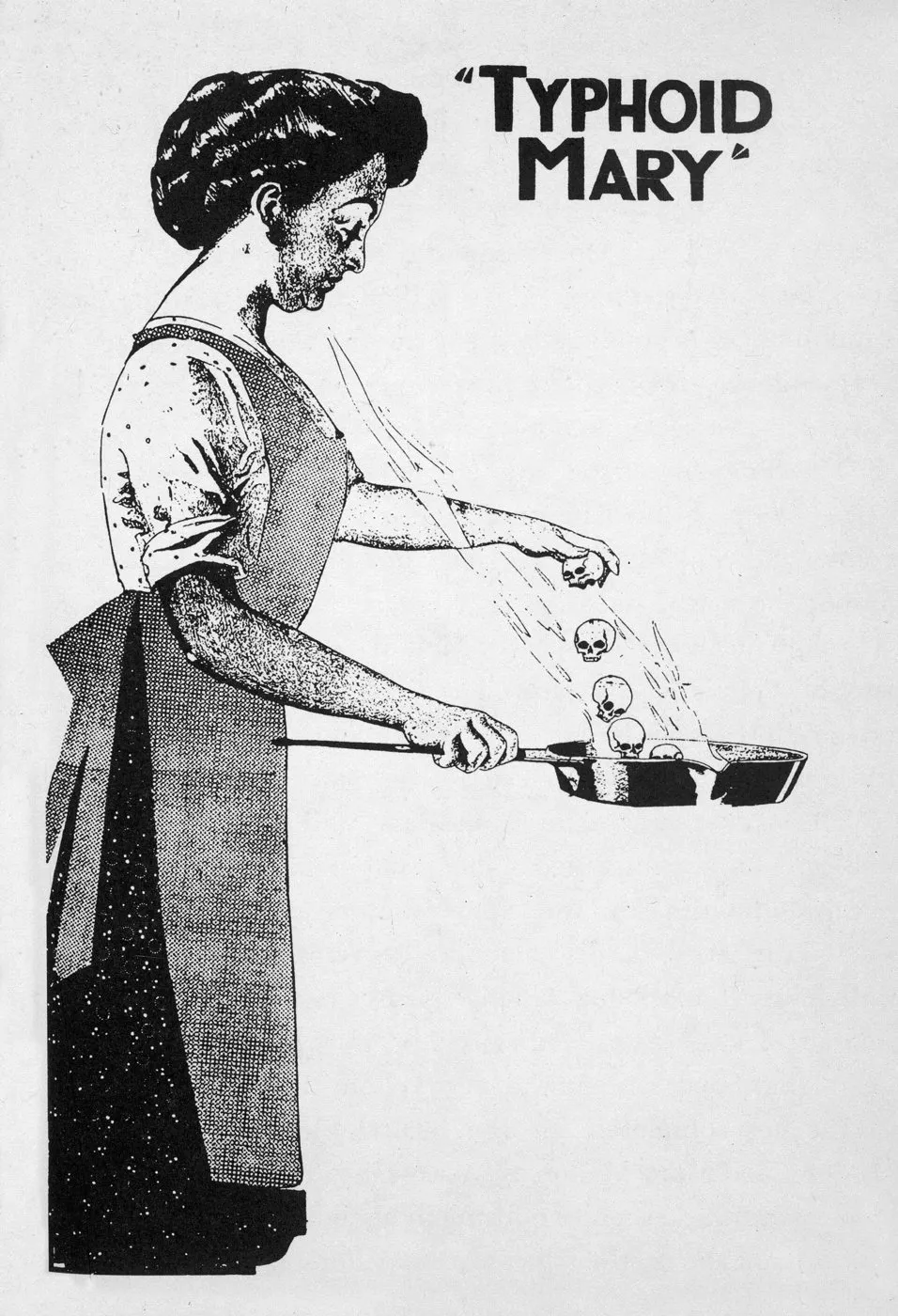 Illustration: “Typhoid Mary”. Newspaper illustration, The New York American, 1909